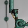 French Adjustable Industrial Green Lacquered Metal Wall Light