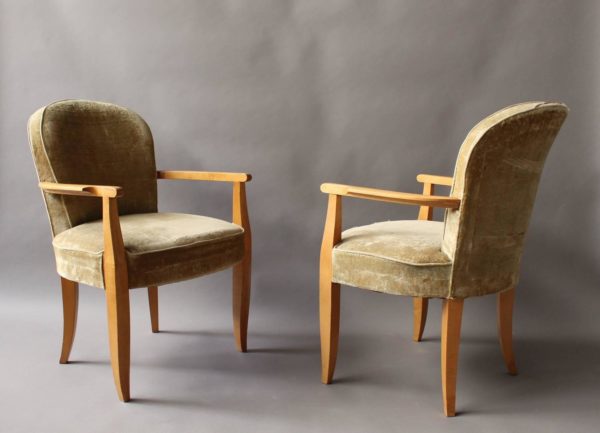 Set of 4 Fine French Art Deco Bridge Armchairs - Image 7