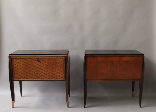 Pair of Fine French Art Deco Rosewood Cabinets or Commodes by Jean Pascaud - Image 7