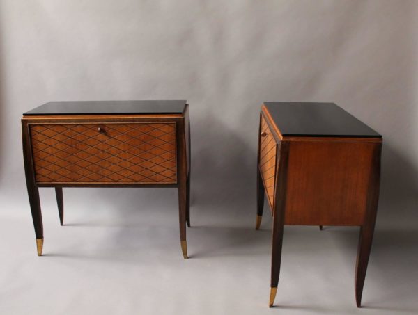 Pair of Fine French Art Deco Rosewood Cabinets or Commodes by Jean Pascaud - Image 8