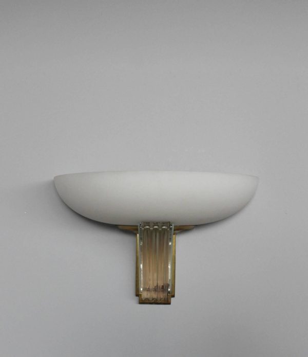 Pair of Fine French Art Deco Glass Sconces by Jean Perzel - Image 2