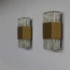 3 Fine French Art Deco Bronze and Glass Slabs Sconces by Perzel