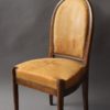 Set of 6 Fine French Art Deco Walnut Dining / Side Chairs
