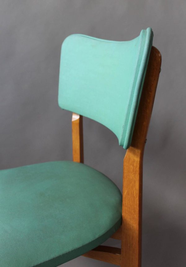 A set of 6 French 1950s Oak Chairs - Image 7