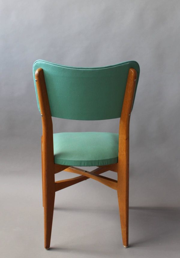 A set of 6 French 1950s Oak Chairs - Image 4