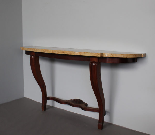 Fine French Art Deco Mahogany and Marble Console in the Manner of Arbus - Image 8