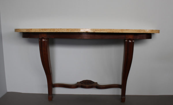 Fine French Art Deco Mahogany and Marble Console in the Manner of Arbus - Image 2