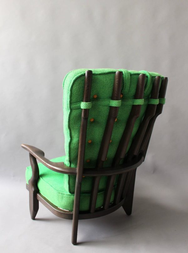 French 1950s "Grand Repos" Armchair by Guillerme et Chambron - Image 2