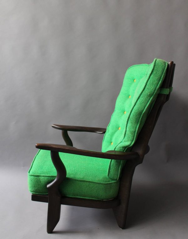 French 1950s "Grand Repos" Armchair by Guillerme et Chambron - Image 10