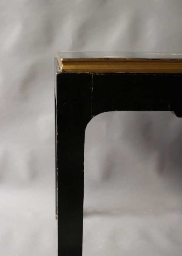 Fine French Art Deco Black Lacquered Game Table - Image 3