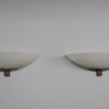 Pair of Fine French Art Deco Frosted Glass and Bronze Sconces