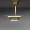 A Fine French Art Deco Brass and Glass Chandelier by Petitot