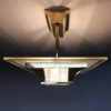 A Fine French Art Deco Brass and Glass Chandelier by Petitot