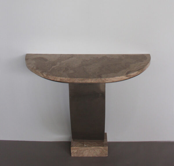 A Fine French Art Deco Hammered Metal and Marble Console - Image 6