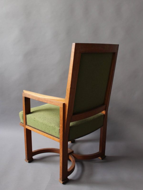 A Fine French Art Deco Oak Armchair by Arbus - Sold - Image 8