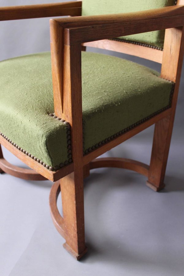 A Fine French Art Deco Oak Armchair by Arbus - Sold - Image 5