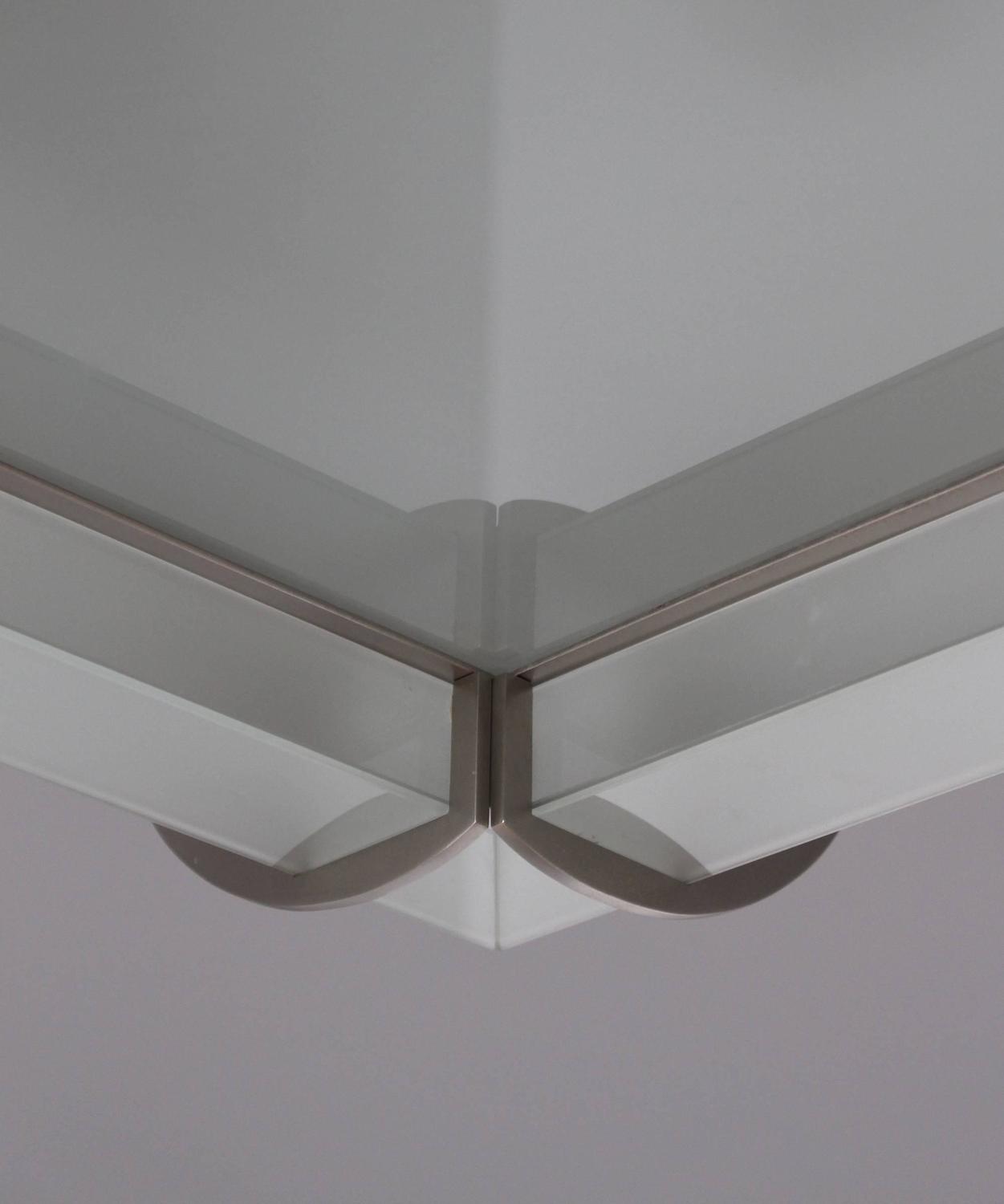 A Fine French Art Deco Two-Tier Square Flush Mount by Jean Perzel - Image 3