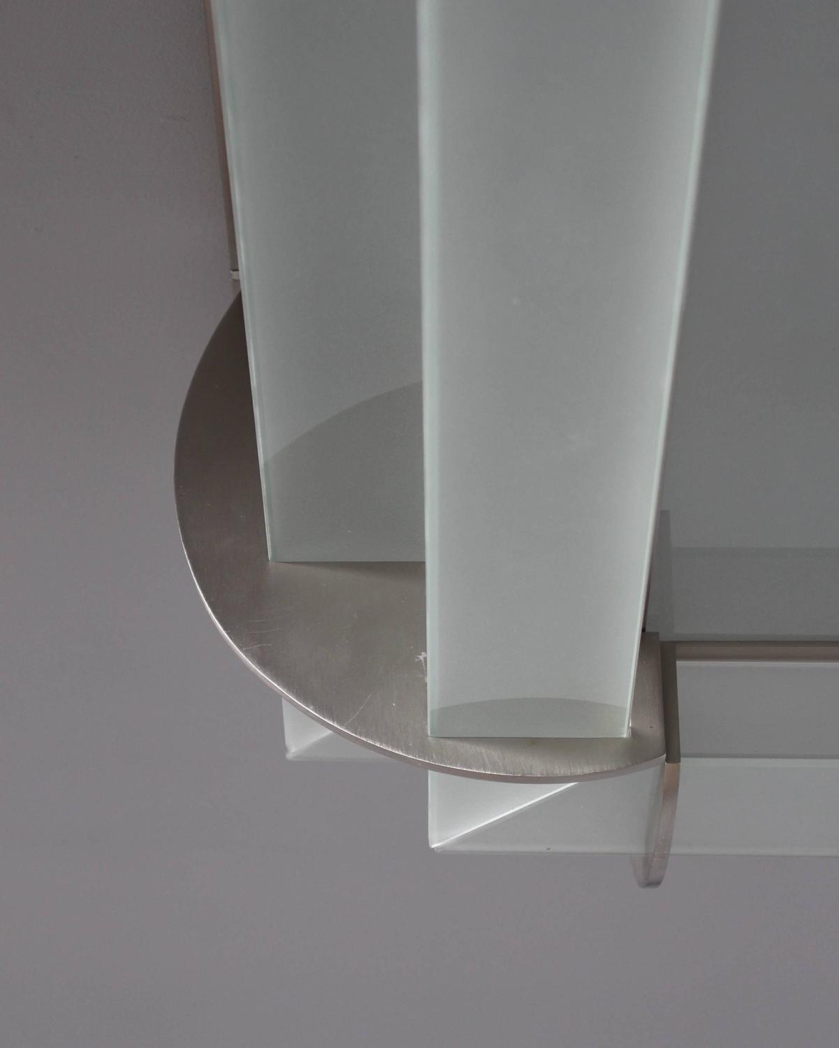 A Fine French Art Deco Two-Tier Square Flush Mount by Jean Perzel - Image 5