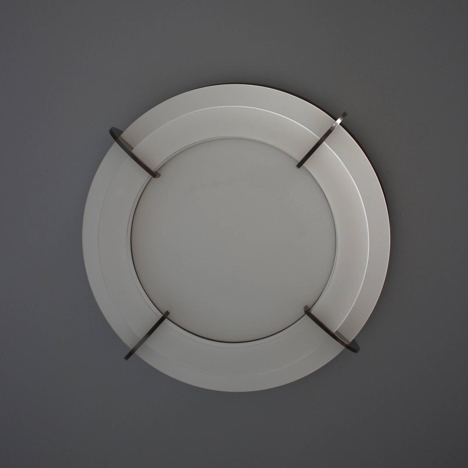 A Fine French Art Deco Round Two-Tier Flush Mount by Jean Perzel - Image 2