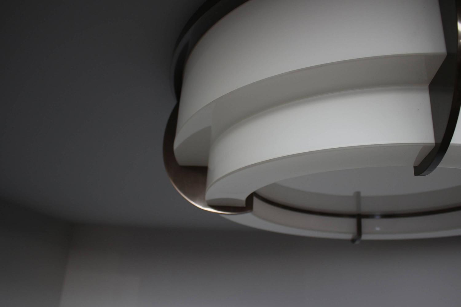 A Fine French Art Deco Round Two-Tier Flush Mount by Jean Perzel - Image 4