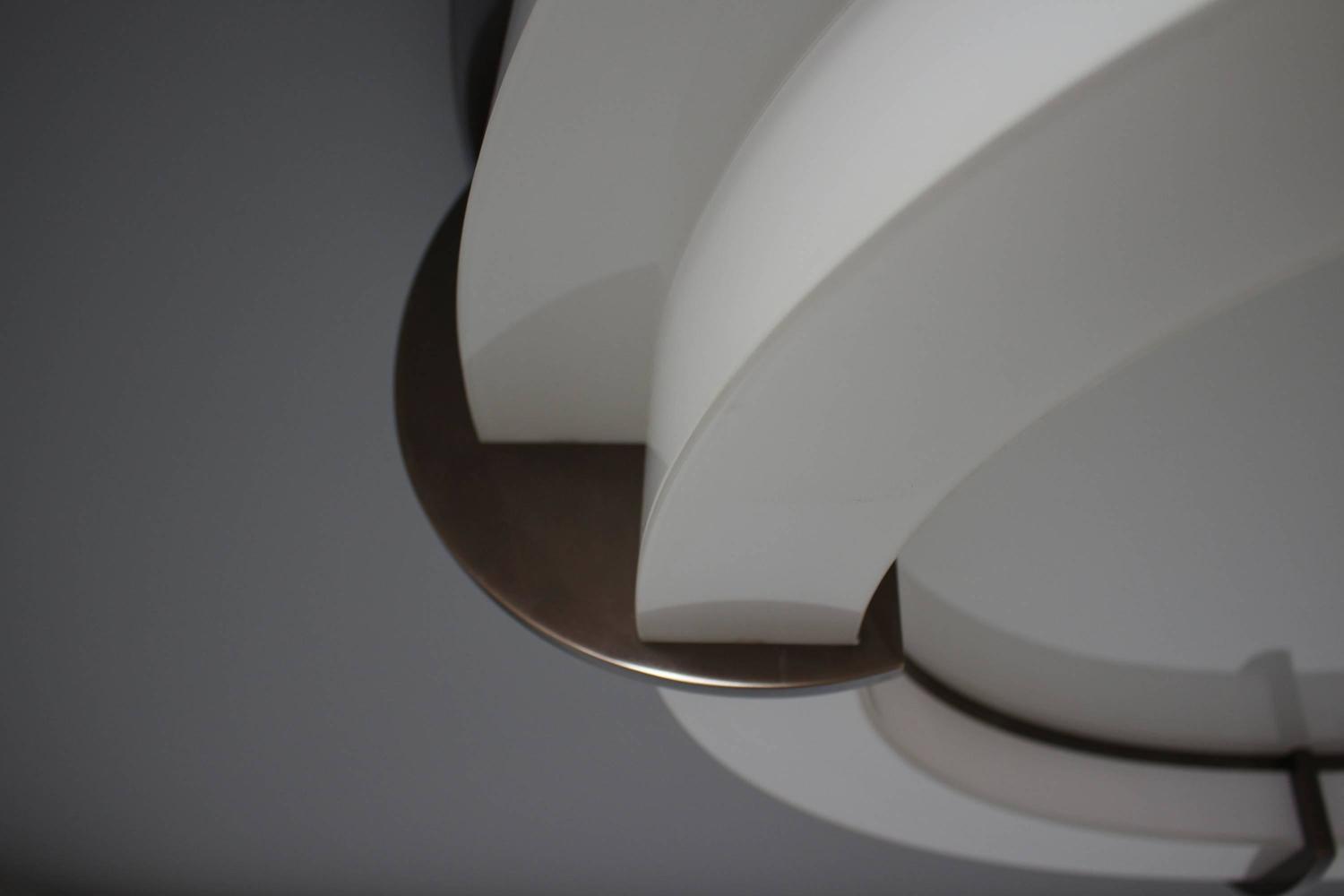 A Fine French Art Deco Round Two-Tier Flush Mount by Jean Perzel - Image 5