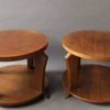 Two Fine French Art Deco Rosewood Gueridons with Chrome Details