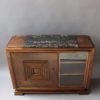 A Fine French Art Deco Two Doors Walnut Buffet - Dry Bar in the Manner of Maxime Old