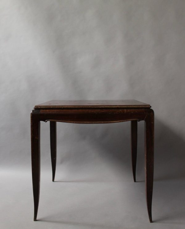 A Fine French Art Deco Rosewood and Mahogany Game Table - Image 9