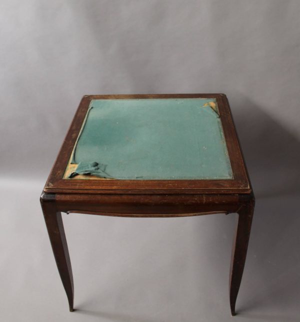 A Fine French Art Deco Rosewood and Mahogany Game Table - Image 10