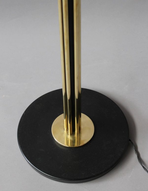 Fine French 1950s Brass and Black Metal Floor Lamp by Arlus - Image 8