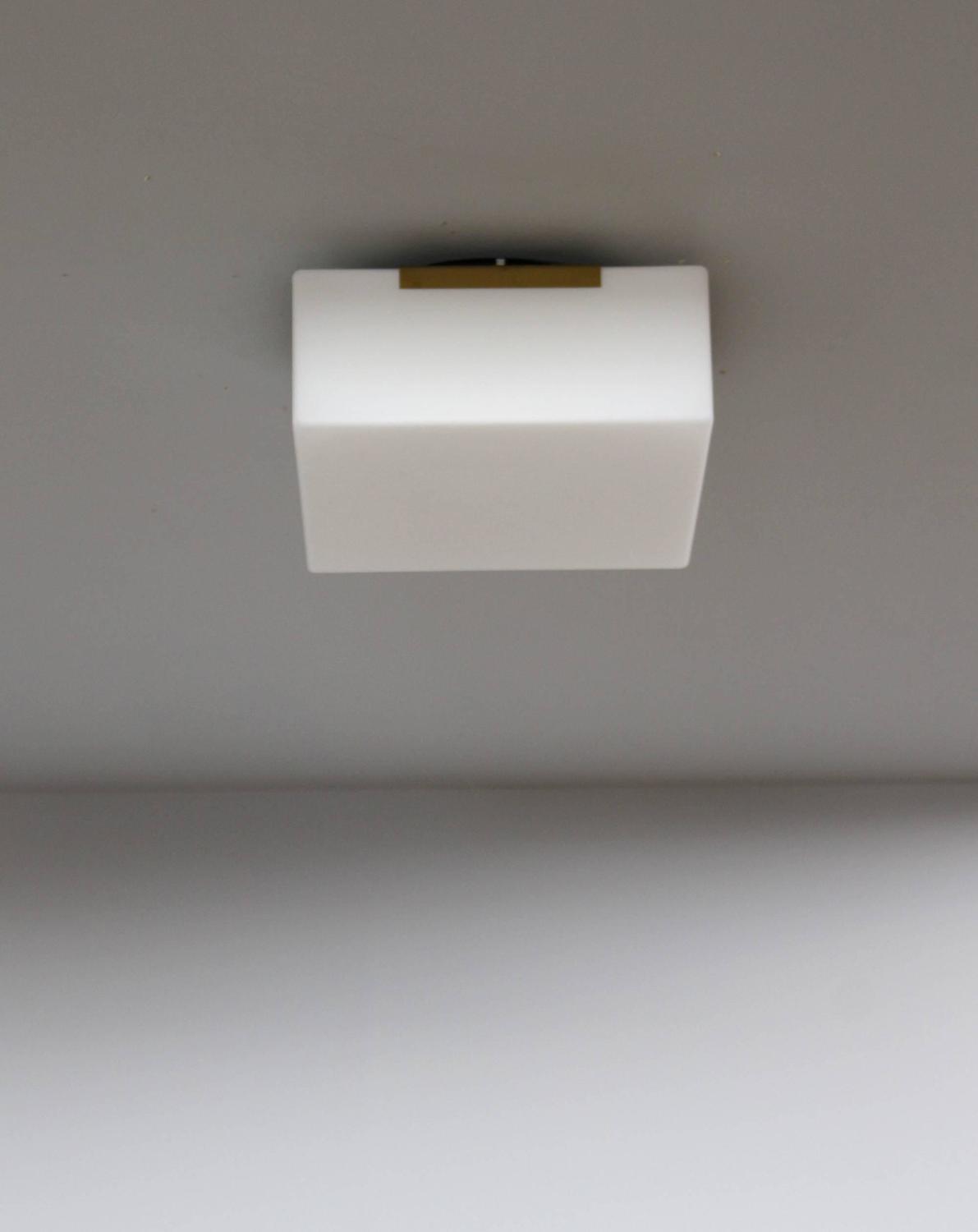 Fine French Art Deco Glass and Bronze Flush Mount by Perzel - Image 7