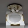 Fine French Art Deco Glass and Bronze Flush Mount by Perzel