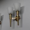 Pair of French Art Deco Double Torchere Sconces by Perzel