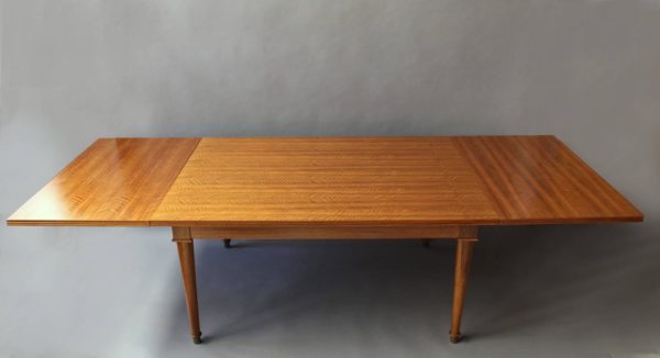 Fine French Art Deco Extendable Walnut Dining Table by Jules Leleu - Image 8