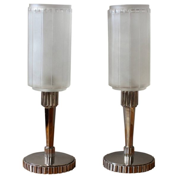 Fine French Art Deco Table Lamps, French Art Deco Table Lamps