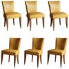 Seven Fine French Art Deco Mahogany Chairs