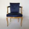 A Fine French 1940's Beech Armchair and Ottoman