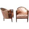 A Pair of Fine French Art Deco Mahogany Armchairs by Paul Follot