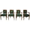 Set of Four Fine French Art Deco Bridge Chairs by Lucien Rollin