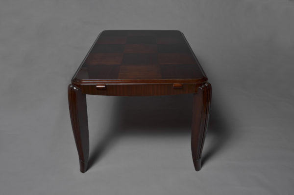 A Fine French Art Deco Mahogany Dining Table in the style of Jean Pascaud - Image 7