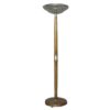 French Art Deco Wood and Metal Floor Lamp