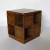 French Art Deco Walnut Cubic Side Table by D.I.M