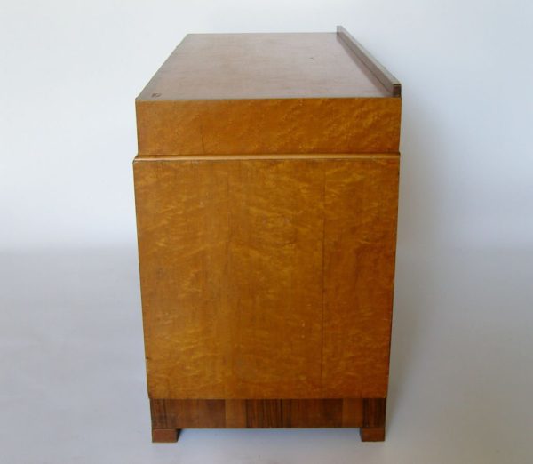 Bird's-Eye Maple and Walnut Art Deco Desk - Image 5