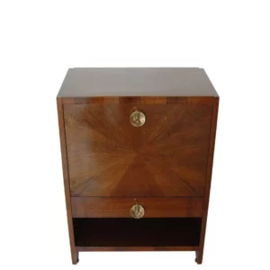 Fine Small French Art Deco Walnut Bar