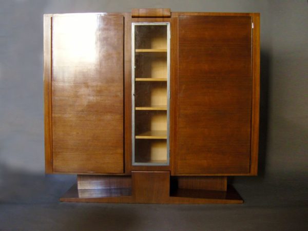 French Art Deco Rosewood Cabinet or Armoire - Image 3