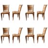Set of 8 Fine French Art Deco Cherry Dining Chairs