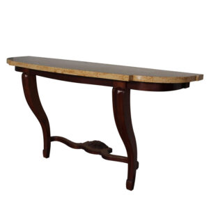 Fine French Art Deco Mahogany and Marble Console in the Manner of Arbus