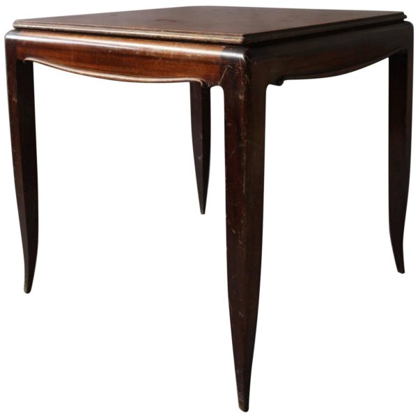 A Fine French Art Deco Rosewood and Mahogany Game Table