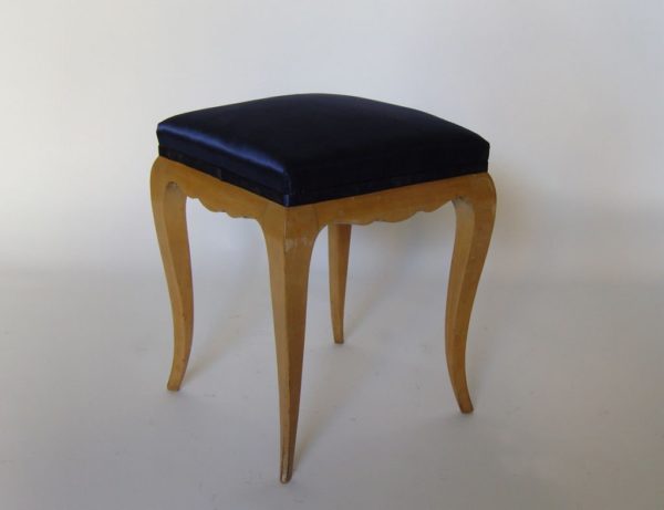 A Fine French 1940's Beech Armchair and Ottoman - Image 6