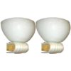 A Pair of Italian Handblown Murano glass and Brass Sconces